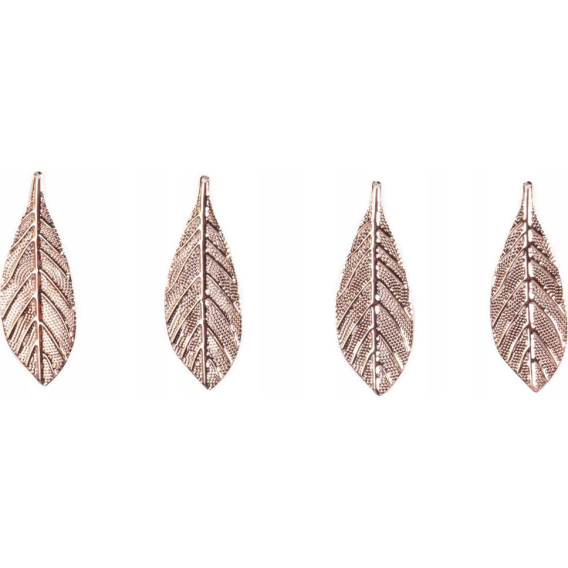 Home Styling Collection Dekoracja świąteczna Home Styling Collection Dekoracje świąteczne, złote zawieszki listki, 4 sz.