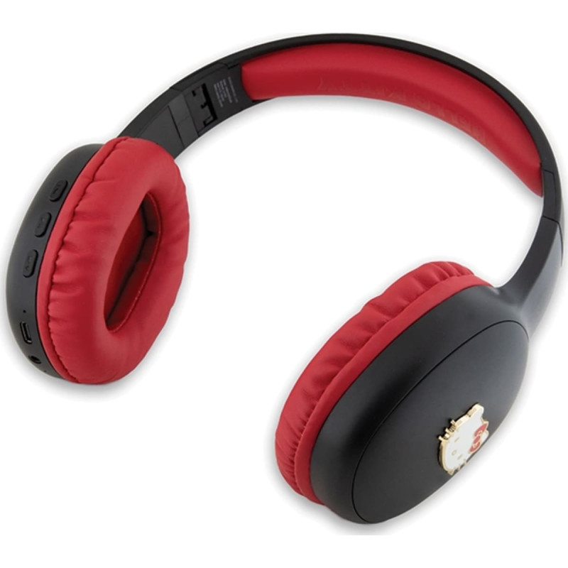 Hellokitty Słuchawki HelloKitty Hello Kitty słuchawki nauszne Bluetooth HKBHA1BKHLMK czarny/black Metal Logo