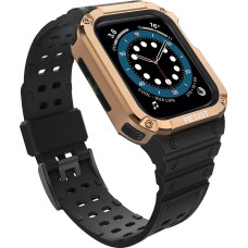 Hurtel Protect Strap Band opaska z etui do Watch 7 / 6 / 5 / 4 / 3 / 2 / SE (45 / 44 / 42mm) obudowa pancerny pokrowiec na zegarek czarny