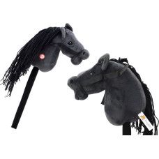 Noname Hobby Horse pluszowy ko? d?ugow?osy czarny d?wi?k