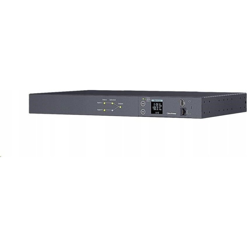Cyberpower CyberPower Rack ATS Metered, 1U, 16A, (8)C13 (2)C19, IEC-320 C20 (2)