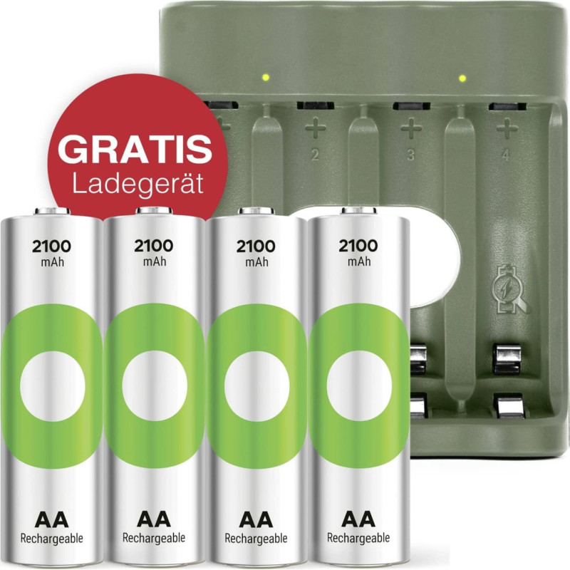 GP ReCyko 4-Port USB Charger B441 incl. 4xAA 2100mH batteries