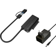 Conceptronic ABBY21B zmieniacz płci / kabli USB Type-A SATA 22-pin Czarny