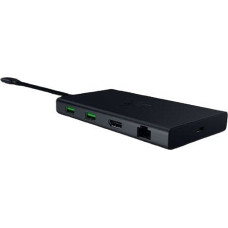 Razer USB-C Dock, Wired, USB 3.2 Gen 1 (3.1 Gen 1) Type-C, 85 W, 10,100,1000 Mbit/s, Black, MicroSD (TransFlash), SD