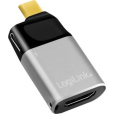 Logilink CUA0203 Adapter USB typu C C/M na HDMI-A+USB-C 4K PD aluminium czarny/szary