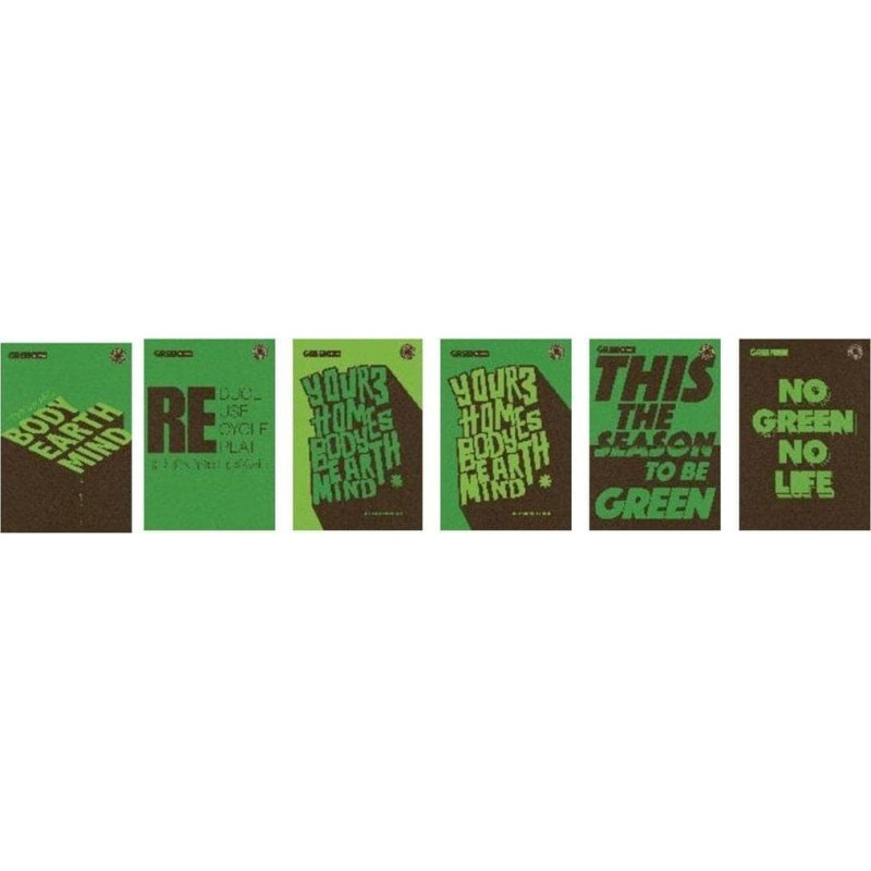 Ziemia Obiecana Zeszyt A5/60K kratka Green Typo Green (5szt)