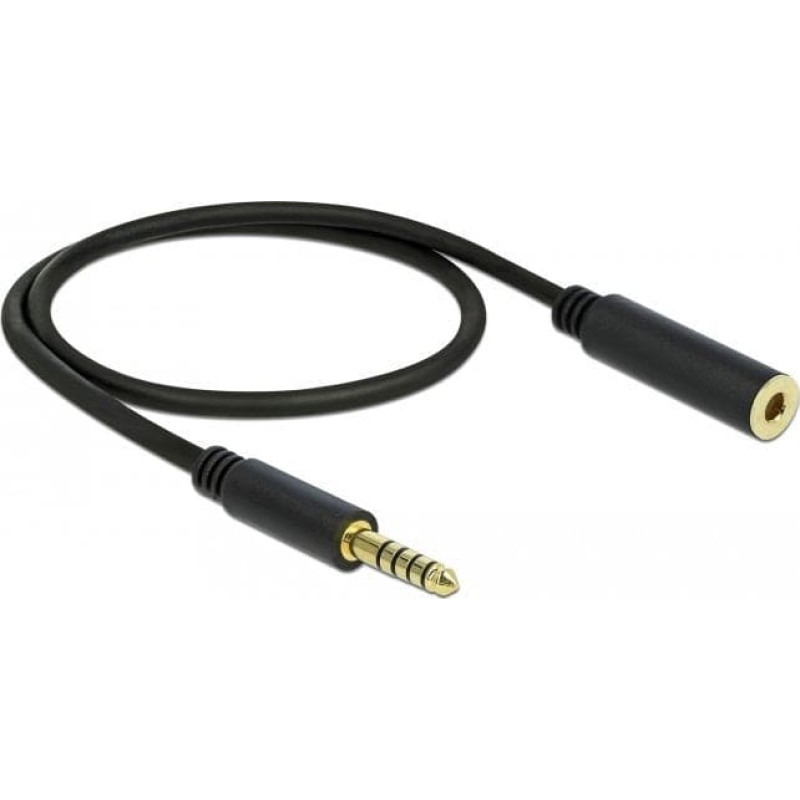 Delock 85795, 4.4mm, Male, 4.4mm, Female, 0.5 m, Black