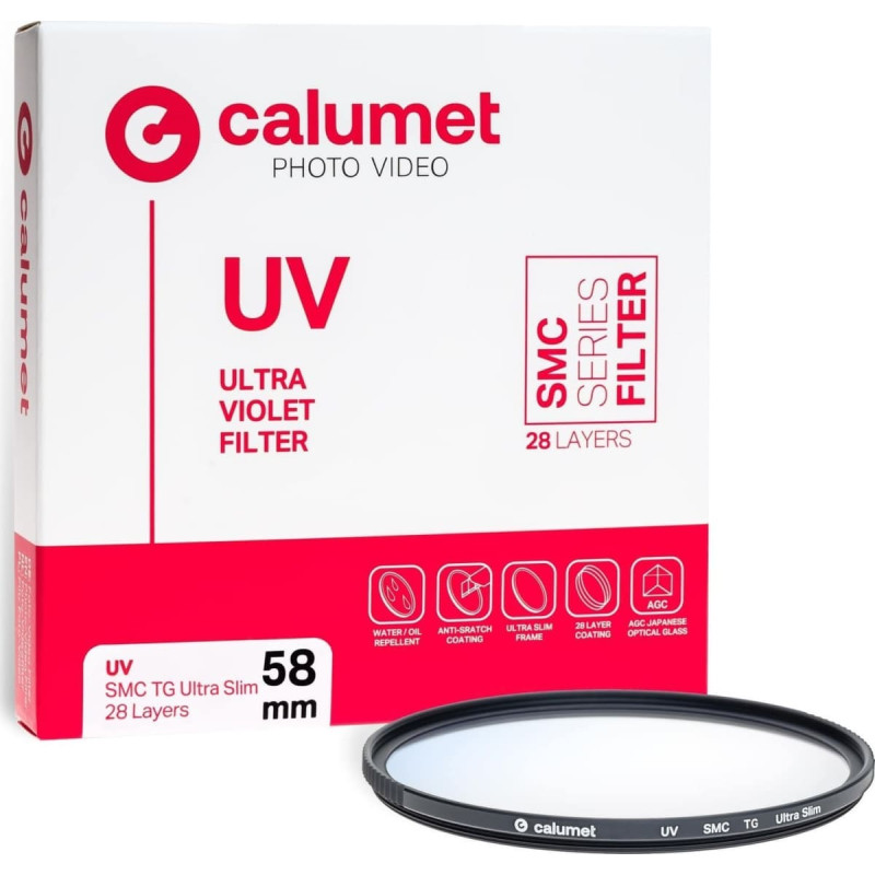 Calumet Filtr UV SMC TG 58 mm Ultra Slim 28 Layers