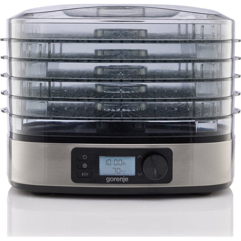 Gorenje | Food Dryer | FDK500DE | Power 380 W | Number of trays 5 | Temperature control | Integrated timer | Stainless steel