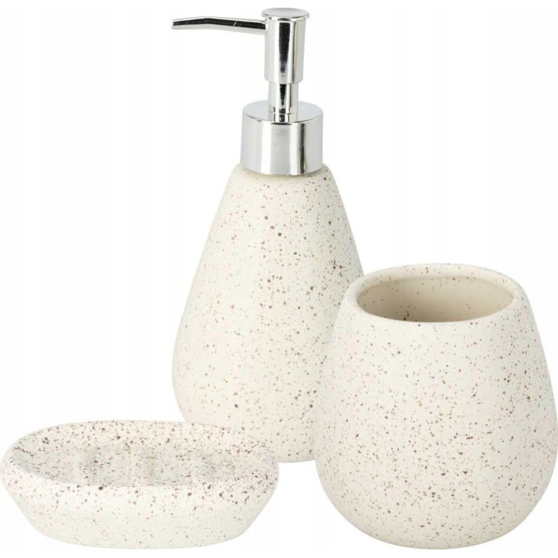 Bathroom Solutions Zestaw akcesoriów łazienkowych: dozownik, mydelniczka i kubek