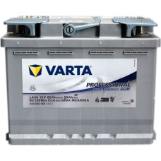Varta Akumulator VARTA 12V 60Ah/680A PROFESSIONAL DUAL PURPOSE AGM (P+ 1) 242x175x190 B13 - stopka o wysokości 10,5 mm (rozruchowo-zasilający)