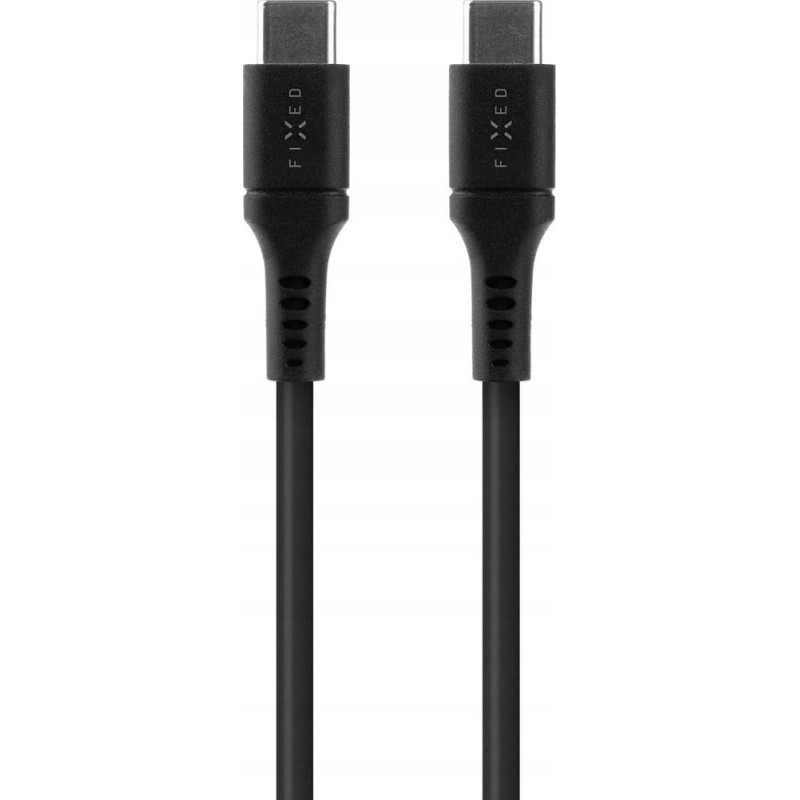Fixed Fixed | Liquid Silicone Cable USB-C/USB-C, 1.2m, 60W | FIXDLS-CC12-BK