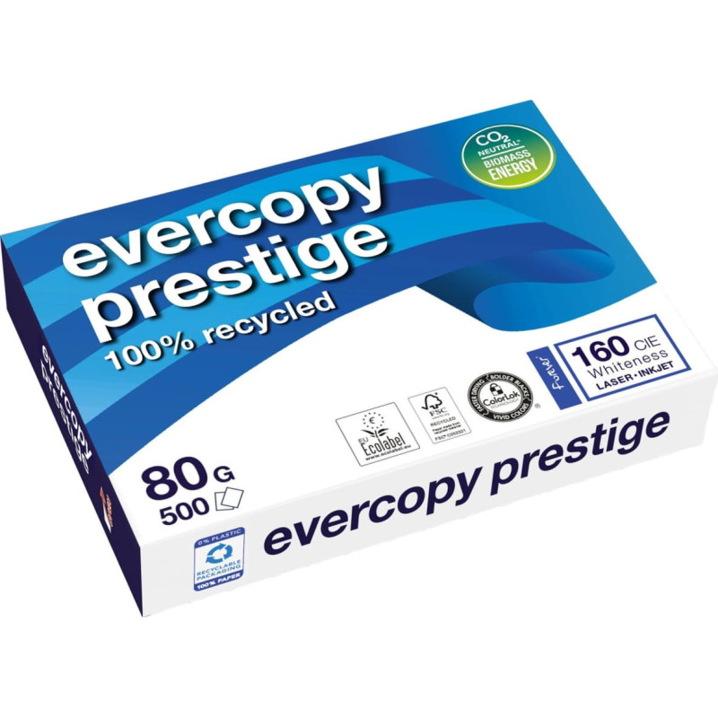 Clairefontaine Evercopy prestige recycled paper white a4 80g  - ream of 500 sheets
