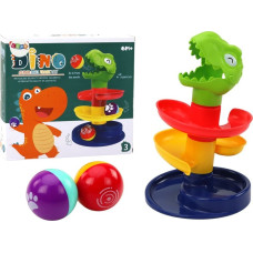 Leantoys Edukacyjna Zjeżdżalnia Dla Kulek Sorter Zielony Dinozaur