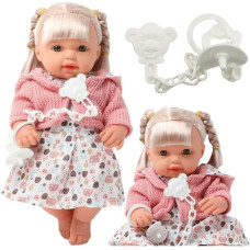Leantoys Lalka Bobas Dziewczynka Sukienka Sweterek Smoczek Dźwięki LEAN Toys