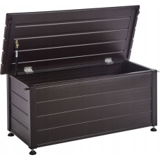 Beliani Skrzynia ogrodowa CAMPALTO Metal 113 cm 50 cm Ciemnobrązowy Lumarko!