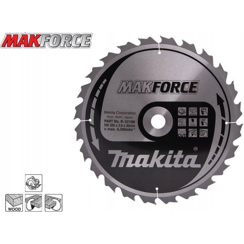 Makita Pilarka tarczowa Makita MAKITA CIRCULAR SAW 355x30x24z MAKFORCE WOOD