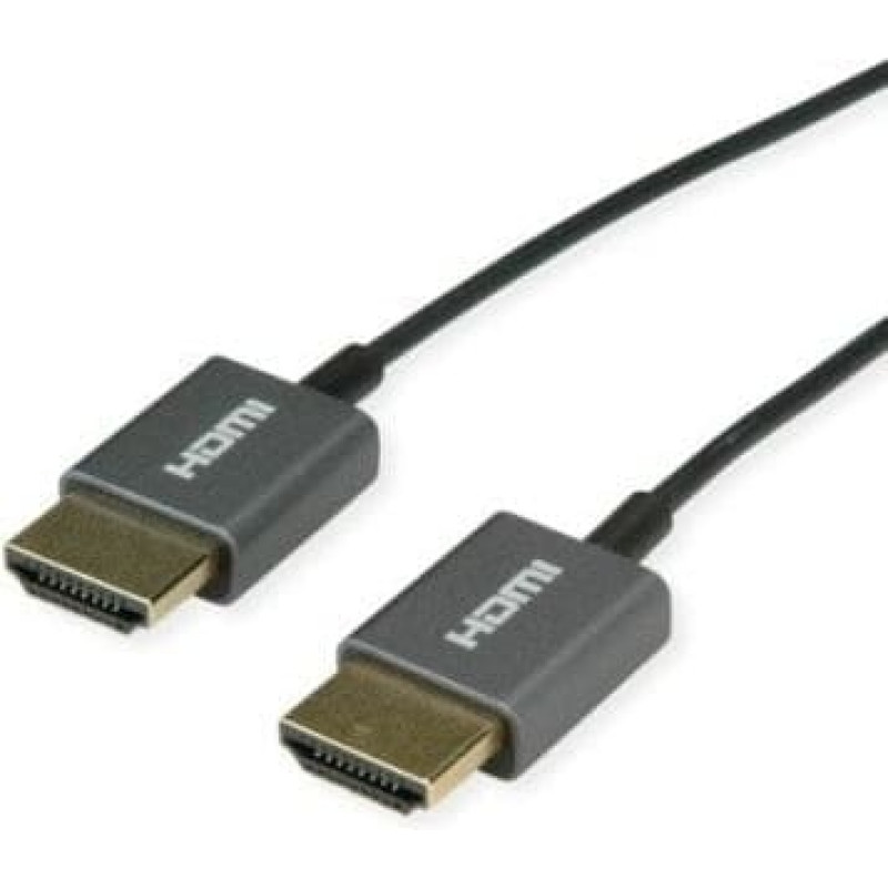 Roline Kabel HDMI 4K (3840 x 2160) Ultra HD + Ethernet, M/M, koncentryczny, ultrasmukły, czarny, 2 m