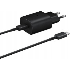 Samsung Ładowarka sieciowa Samsung 25W EP-TA800EBE USB-C z kablem Samsung EP-DA705BBE USB-C / USB-C - czarna