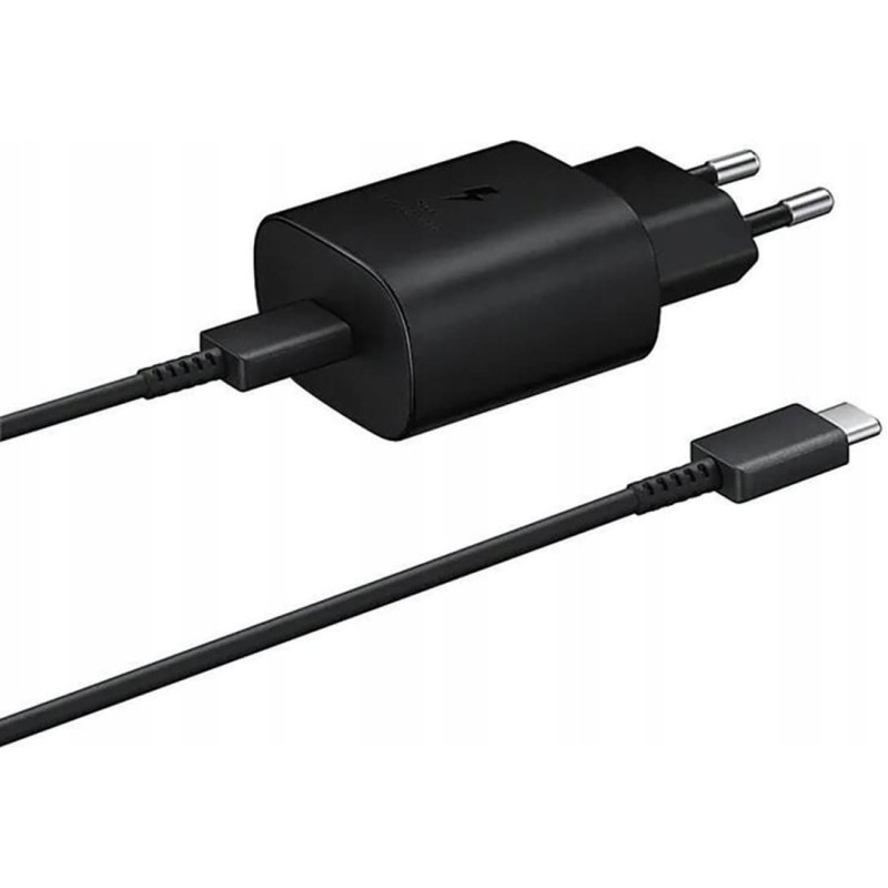 Samsung Ładowarka sieciowa Samsung 25W EP-TA800EBE USB-C z kablem Samsung EP-DA705BBE USB-C / USB-C - czarna