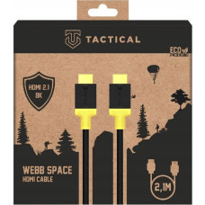 Wozinsky Tactical kabel HDMI 2,1, 8K, délka 2,1 m, černo-žlutá