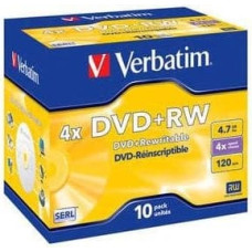 Verbatim Blank  DVD+RW SERL 4.7GB 4x 5 Pack Jewel