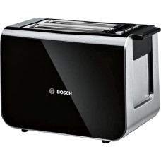 Bosch TAT8613N, 2 slice(s), Black, Stainless steel, Buttons, Level, LED, 860 W