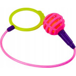 Leantoys Skakanka Skipper Hula Hop Na Nogę Różowa Diody LED