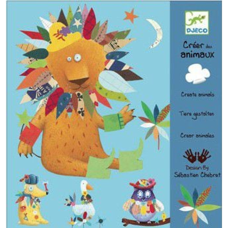 Djeco Zestaw artystyczny z naklejkami - Zwierzątka (146483)