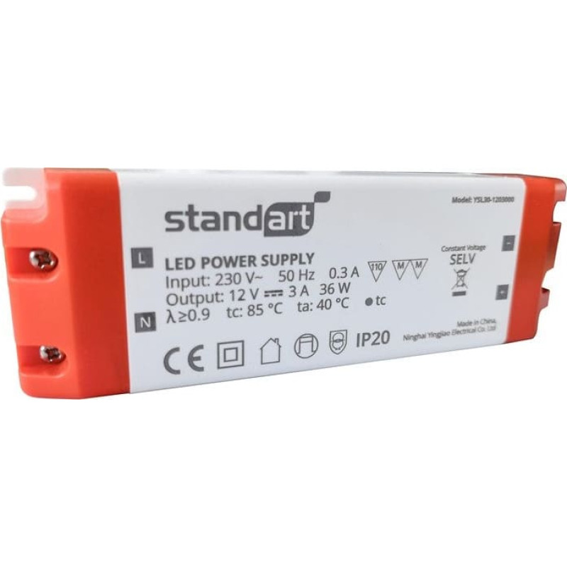 Standart POWER ADAPTER LED 36W 3A 12V DC IP20