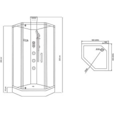 Sourcing SHOWER ENCL QA108 AIDA 900X900X2250 5P