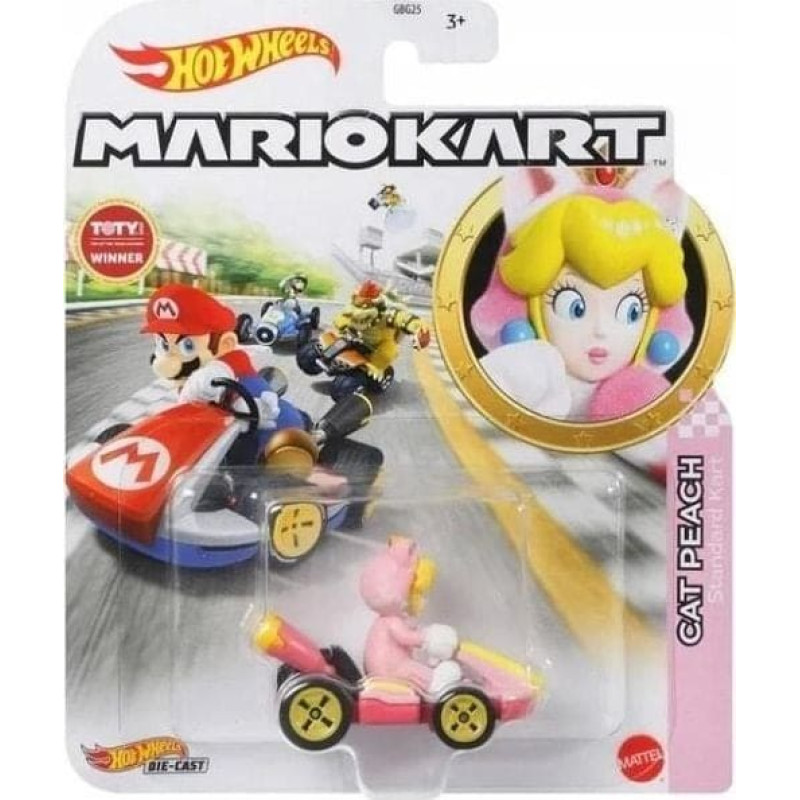 Mattel Hot Wheels Mario Kart Cat Peach