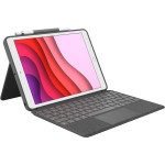 Logitech Logitech Combo Touch - Tastatur und Foliohulle - mit Trackpad - hintergrundbeleuchtet - Apple Smart connector - QWERTZ - Schweiz - Graphite - fur Apple 10.2-inch iPad (7. Generation, 8. Generation, 9. Generation)
