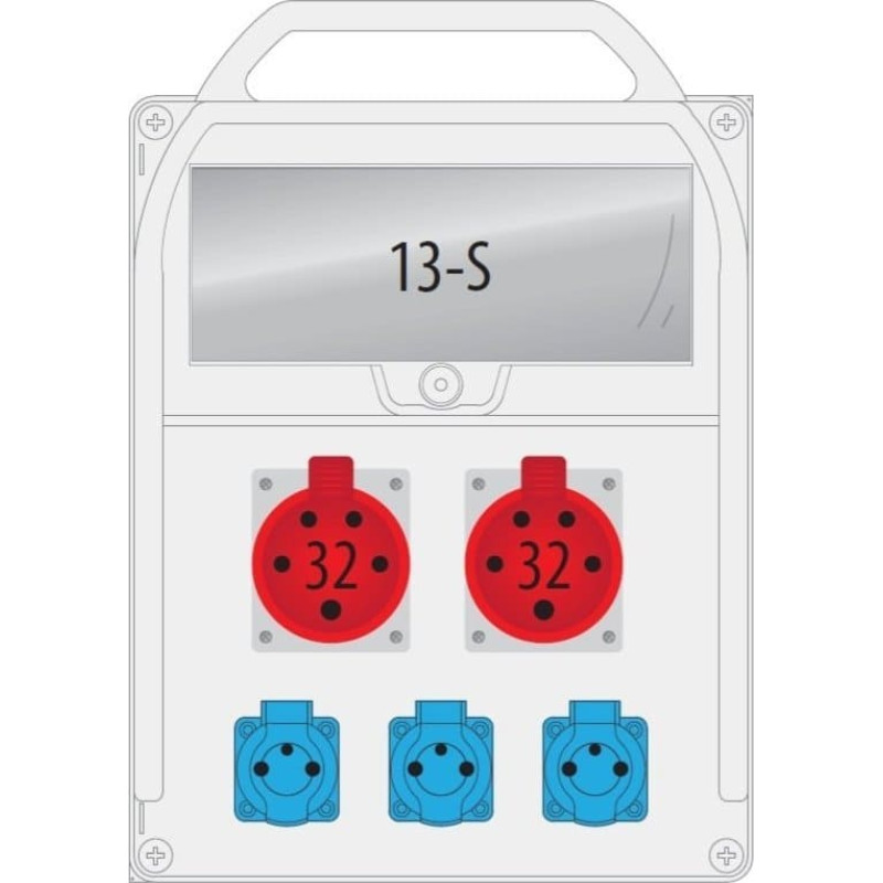 Pawbol Rozdzielnica R-BOX 380R 2x32A/5p 3x250V 13S - B.18.380-35