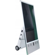 Allnet Standdisplay 43 Zoll Outdoor Kundenstopper mit Akku oh. Touch mit Laufrollen 1500Nits Android Farbe schwarz