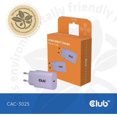 Club 3D Club3D Lifestyle Ladegerät USB-C 30Watt, 2Stk  lila retail