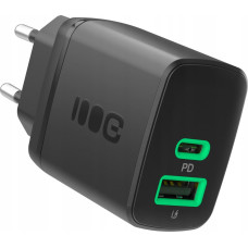 Green Cell Greencell PowerSource Duo30 Czarna Ładowarka sieciowa 30W USB-C USB-A Power Delivery QC3.0- 1x USB-C, 1x USB-A