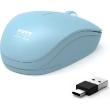 Port Designs 900544, Ambidextrous, Optical, RF Wireless, 1600 DPI, Turquoise