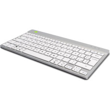 R-Go Tools Ergonomic keyboard R-Go Compact Break, compact keyboard with break software, QWERTY (IT), Bluetooth, white, Mini, Wireless, Bluetooth, Scissor key switch, QWERTY