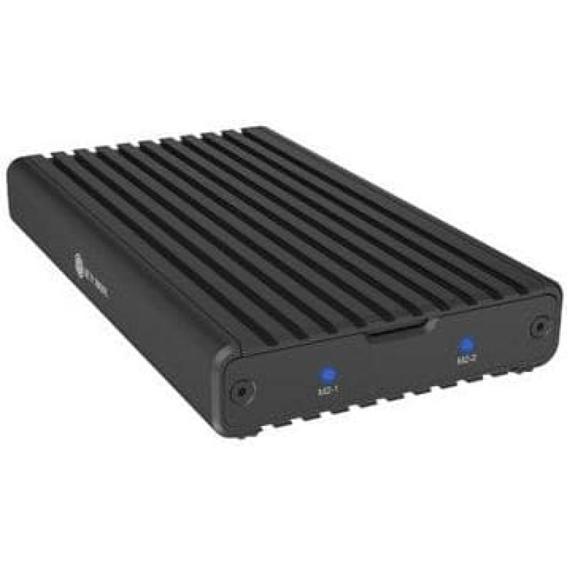 Icy Box 2-bay M.2 PCIe NVMe enclosure, USB 3.2 Gen2x2, toolless