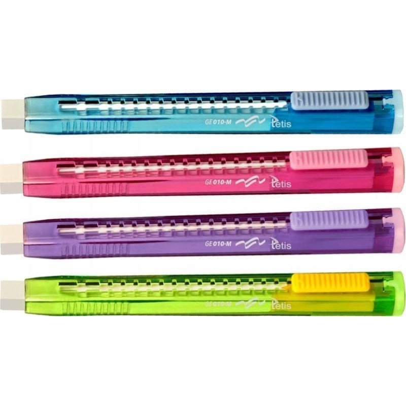 Tetis Gumka ołówkowa regulowana MIX (20szt.) GE010-M