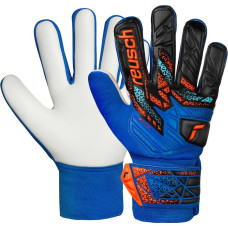 Reusch Rękawice bramkarskie Reusch Attrakt Starter Solid Junior niebiesko-czarne 5572514 4467 5,5