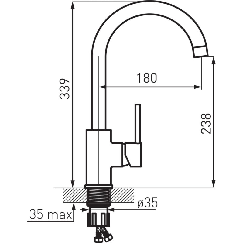 Domoletti KITCHEN MIXER SPOT DOM-BDS41B.BLACK