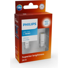 Philips Żarówka LED (Karton 2szt.) LED 24V 1W W2,1X9,5D bez homologacji drogowej Ultinon Pro7000 SI, zimna biel 6000K