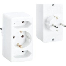 Bachmann BACHMANN multi-wtyczka 2xEuro 1xCEE7/3, biała 16A/230V woreczek foliowy z etykietą