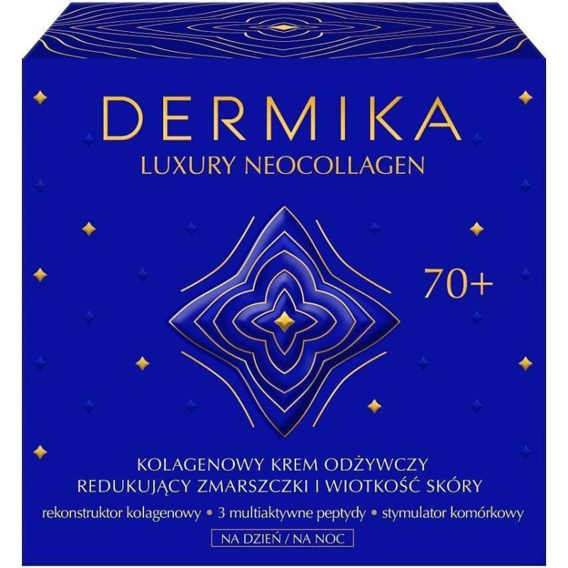 Dermika Luxury Neocollagen 70+ Kolagenowy krem odżywczy do redukcji zmarszczek i wiotkości skóry 50ml