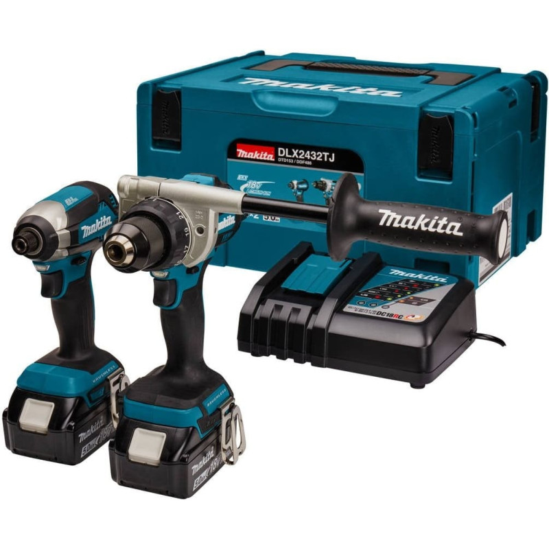 Makita .ZES.COMBO 18V DLX2432TJ (DDF486+DTD153) 2x5,0Ah MAKPAC