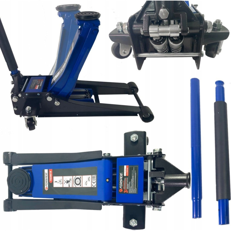 Forsage Podnośnik hydrauliczny niskoprofilowy 3t (dwutłokowy) (h min 75mm,h max 510mm)