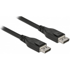 Delock Active DisplayPort Cable 8K 60 Hz 10 m, 10 m, DisplayPort, DisplayPort, Male, Male, 7680 x 4320 pixels