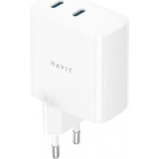 Havit UC45 EU - dwuportowa ładowarka podróżna GaN 45 W, czarna
